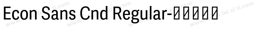 Econ Sans Cnd Regular字体转换